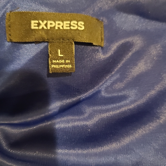 Express Blue One Shoulder Bodycon Dress Sz Large - Picture 6 of 6